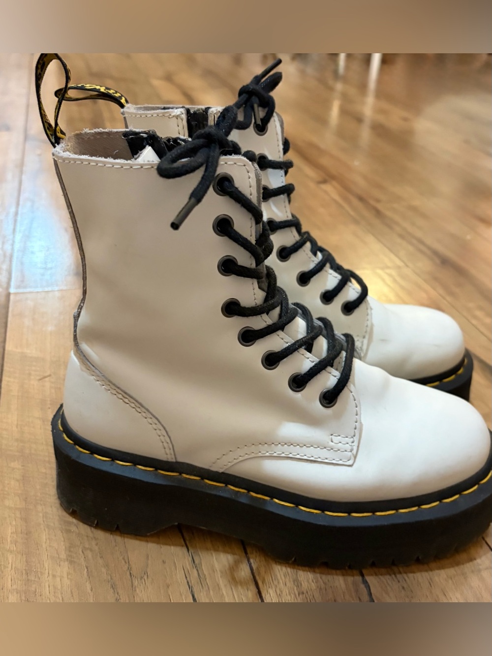 Dr. Martens White Jadon Platform Boots US Sz 6 Ladies